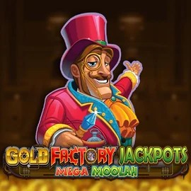 Gold Factory Jackpots Mega Moolah logo by Aurum Signature Studios Ritzo Casino